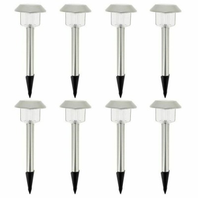 Lampe solaire Lumisky Alesia LED Argenté Acier inoxydable Blanc froid 6500K (8 Unités)