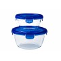 Food Preservation Container Pyrex Blue Transparent Circular 1,6 L (6 Pieces)