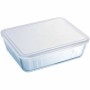 Food Preservation Container Pyrex White Black Transparent Clear Rectangular