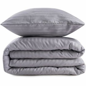 Duvet cover set Grey Super king 3 Pieces