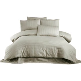 Parure de couette Beige Lit king size 3 Pièces