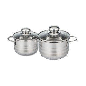 Casseroles Fackelmann Elo Brillant Acier 1,75 L 1,25 L 2 Pièces