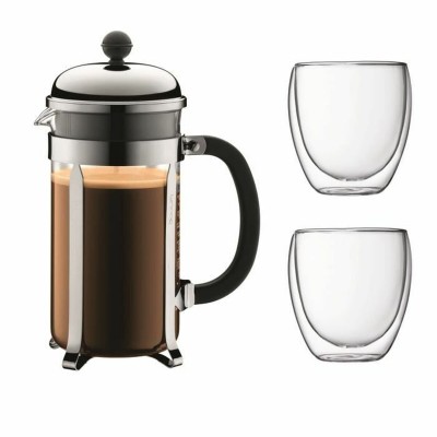 Cafetière à Piston Bodum Gris 1 L 0,35 L (8 Unités)