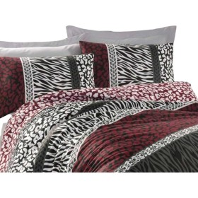 Parure de couette Rouge Lit king size 3 Pièces