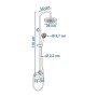 Colonne de douche Rousseau Gris Chrome 22 mm 150 mm
