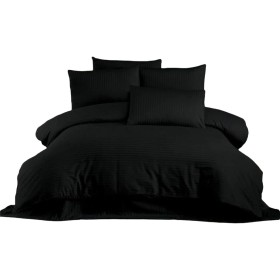 Parure de couette Noir Lit king size 3 Pièces
