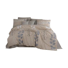Parure de couette Beige Lit king size 3 Pièces