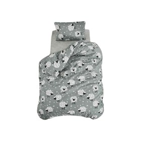 Parure de couette Gris Lit king size 3 Pièces