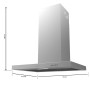 Cecotec Conventional Hood Bolero Flux TM 703500 Stainless Steel 70 cm, 350 m³/h, LED, A