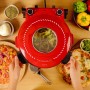 Cecotec Electric Pizza Maker Mamma Mía Window 1200W stone steel red timer