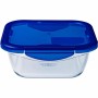 Récipient de Conservation des Aliments Pyrex Bleu Transparent 800 ml (2 Unités)