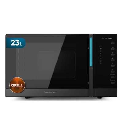 Cecotec Microwave with Grill 23L 800W Black Proclean 6120 Digital Timer 8 Programs