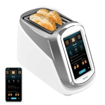 Cecotec Toaster ToastPad Double Pro LCD Screen, 1400W, stainless steel, black