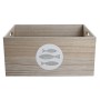 Decorative box DKD Home Decor Natural Aluminium MDF Wood Spirals Mediterranean