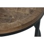 Jeu de 2 tables Home ESPRIT Marron Noir Naturel Métal Bois de manguier 90 x 90 x 40 cm