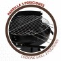 Coal Barbecue with Wheels Aktive Textilene 42 x 76,5 cm Black