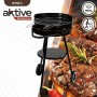 Coal Barbecue with Wheels Aktive Textilene 42 x 76,5 cm Black