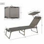 Chaise longue Aktive Gris 193 x 53 x 30 cm Pliable Parasol