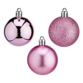 Boule de Noël Krist+ Rose Plastique Ø 5 cm