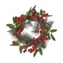 Couronne de Noël Krist+ Marron Rouge Vert Plastique 30 x 10 x 30 cm