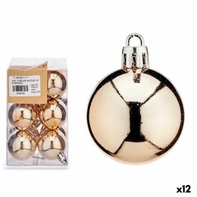 Set of Christmas balls Krist+ 00480-6 Bronze PVC Ø 4 cm (12 Units)