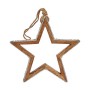 Christmas bauble Krist+ Silver Wood Glitter Star Shape 23 x 2,5 x 40 cm