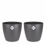 Set of pots Elho Grey Plastic Circular 2 Pieces