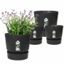 Set de pots Elho Noir Plastique Rond 2 Pièces