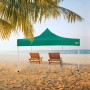 Gazebo Aktive 300 x 300 x 220 cm Green Foldable Adjustable height