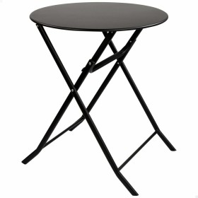 Table Piable Aktive Ronde Noir Acier 60 x 70 cm