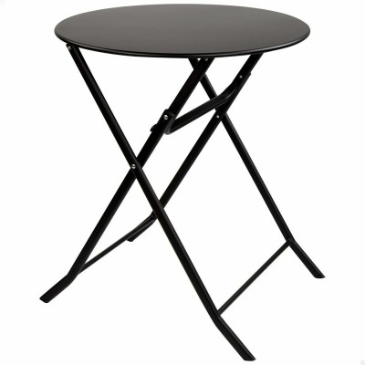 Table Piable Aktive Ronde Noir Acier 60 x 70 cm