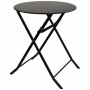 Folding Table Aktive Circular Black Steel 60 x 70 cm