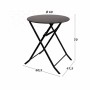 Table Piable Aktive Ronde Noir Acier 60 x 70 cm