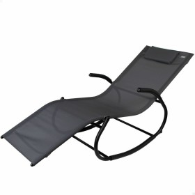 Chaise longue Aktive Noir Acier Textilène 172 x 53 x 75 cm