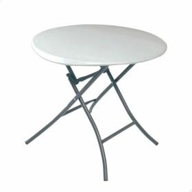 Folding Table Lifetime White Circular Steel Plastic 83 x 73,5 cm