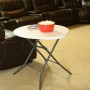 Folding Table Lifetime White Circular Steel Plastic 83 x 73,5 cm