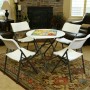 Folding Table Lifetime White Circular Steel Plastic 83 x 73,5 cm