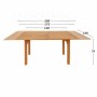 Expandable table Aktive Acacia Rectangular 200 x 100 x 74 cm