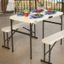 Ensemble Table + Chaises Lifetime Crème 106 x 61 x 74 cm