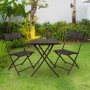 Table set with 2 chairs Aktive Squared 60 x 72 cm