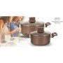 Casserole with lid Arthur Martin Pink 4,5 L 4 Pieces