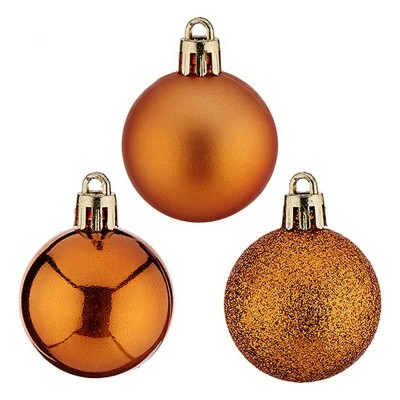 Boules de Noël Krist+ HM20170-069 Orange Plastique Ø 4 cm 12 Unités