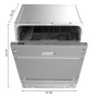 Cecotec Built-in Dishwasher 13 place settings steel 6110 Full-BI 6 programs E rating