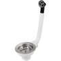 Sink Valve with Flexible Overflow Teka 61001302 Silver Stainless steel