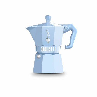 Italian Coffee Pot Bialetti MOKA EXCLUSIVE Blue Aluminium 3 Cups