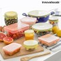 Jeu de 10 Couvercles de Cuisine Réutilisables et Réglables Lilyd InnovaGoods Silicone Jaune (Reconditionné A)