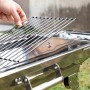 Barbecue au Charbon de Bois Pliable en Acier Inoxydable ExelQ InnovaGoods Gris (Reconditionné C)