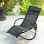 Folding Orbital Rocking Sun Lounger InnovaGoods Black (Refurbished A)