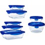 Set of lunch boxes Pyrex Cook & Go Blue Transparent
