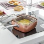 All-Purpose Copper Pan Set 5 in 1 Coppans InnovaGoods 4 Pieces Silver Metal Aluminium 5 Pieces Ø 24 cm (Refurbished C)